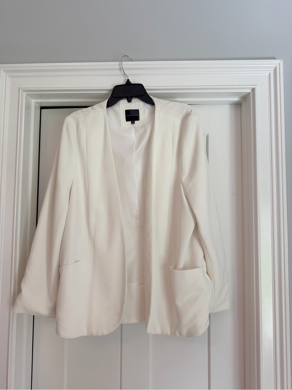 The Limited Ivory Open-Front Blazer